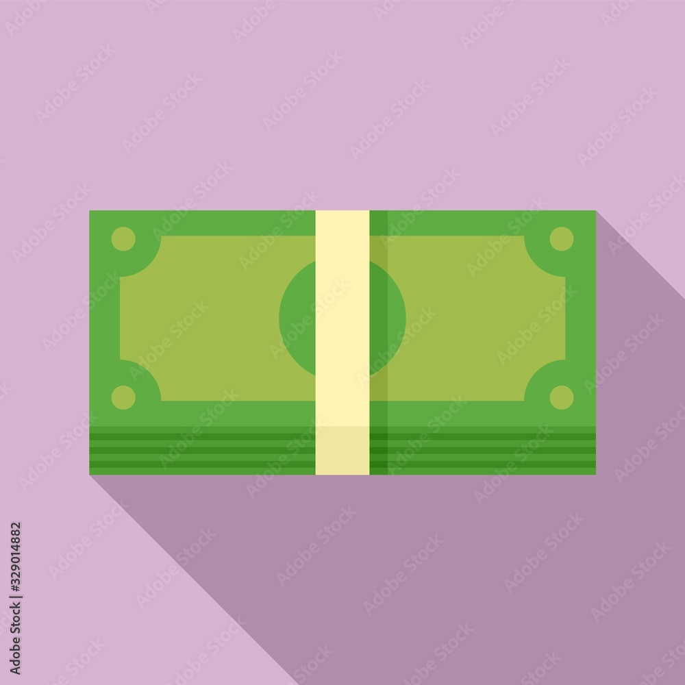 Poster Money cash icon. Flat illustration of money cash vector icon for web design