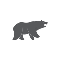 Bear icon on white background