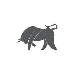 Bull icon on white background