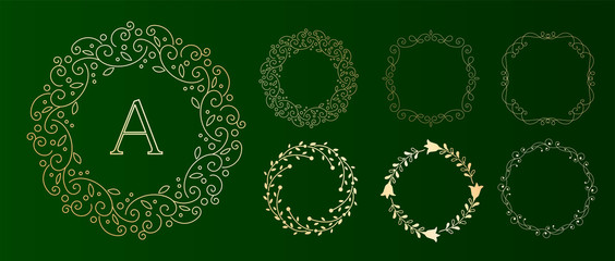 ボタニカルフレーム　ナチュラルテイスト　葉っぱや枝、自然、オーガニック、天然素材、リース、ネイチャー