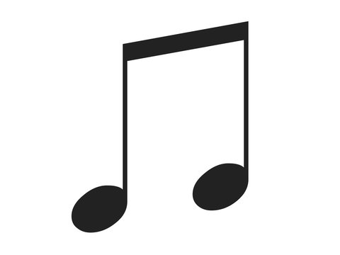 music note on white background