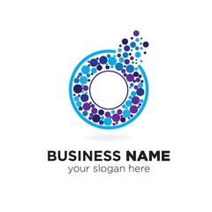 circle dots bubble logo vector concept, icon, and element and template for company