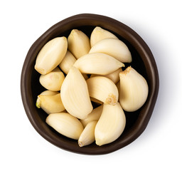 Fresh garlic on white background
