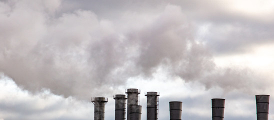 Smoke from pipes of an industrial plant