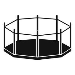 Mma octagon icon. Simple illustration of mma octagon vector icon for web design isolated on white background - obrazy, fototapety, plakaty