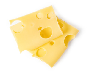 cheese slice on a white background