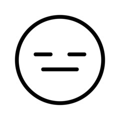 unpleasant expression icon with outline style. Suitable for website design, logo, app and ui.