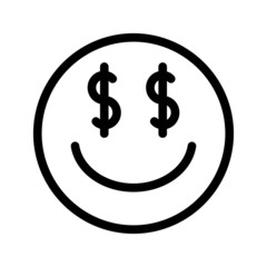 jackpot expression icon with outline style. Suitable for website design, logo, app and ui.
