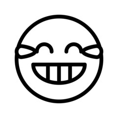 fun expression icon with outline style. Suitable for website design, logo, app and ui.