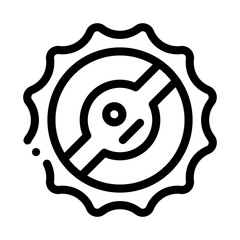 Non-gmo Cross Out Icon Vector. Outline Non-gmo Cross Out Sign. Isolated Contour Symbol Illustration