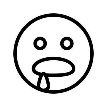 recommend clip art: hungry expression icon with outline style. Suitable for website design, logo, app and ui.