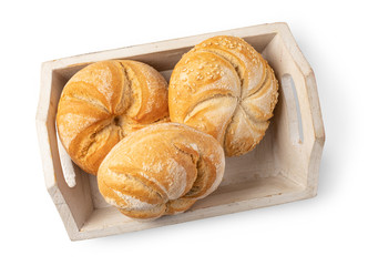 Tasty fresh buns with sesame seeds