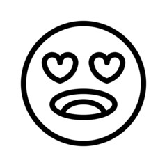 enthralled expression icon with outline style. Suitable for website design, logo, app and ui.