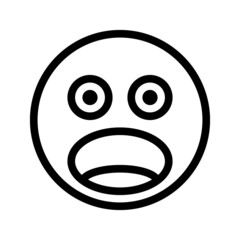 Fototapeta premium amazement expression icon with outline style. Suitable for website design, logo, app and ui.