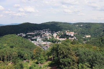 Fototapeta na wymiar Czechia Karlovy Vary city view