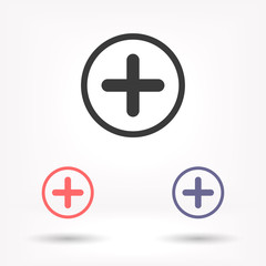 Fototapeta premium Plus vector icon , lorem ipsum Flat design