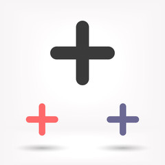 Plus vector icon , lorem ipsum Flat design