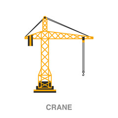 crane flat icon on white transparent background. You can be used black ant icon for several purposes.	