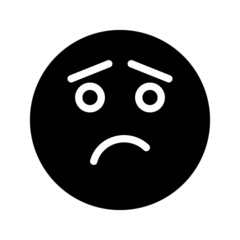 Fototapeta premium despair expression icon with glyph style. Suitable for website design, logo, app and ui.