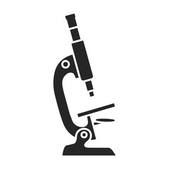 Laboratory microscope vector icon.Black vector icon isolated on white background laboratory microscope.