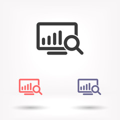 Chart vector icon , lorem ipsum Flat design