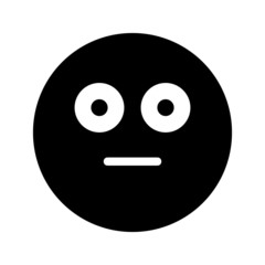 glared expression icon with glyph style. Suitable for website design, logo, app and ui.