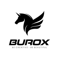 Fly Horse Logo, Black Horse, King Horse Logo Design Inspiration Vector