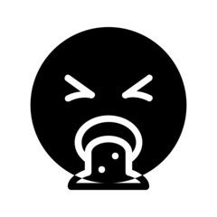 puke expression icon with glyph style. Suitable for website design, logo, app and ui.