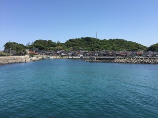 田舎の小さな漁村、日本海　鳥取県