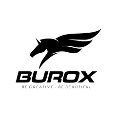 Fly Horse Logo, Black Horse, King Horse Logo Design Inspiration Vector