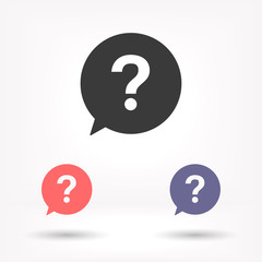 Question vector icon , lorem ipsum Flat design