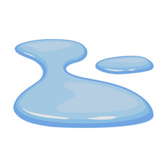Water puddle vector icon.Cartoon vector icon isolated on white background water puddle.