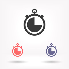 icon clock time vector , lorem ipsum Flat design