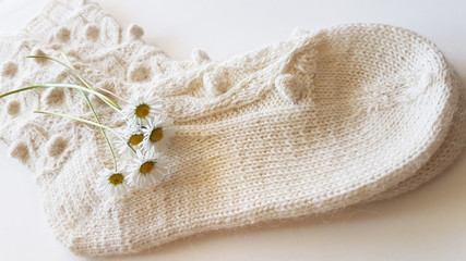 knitted wool socks hand made