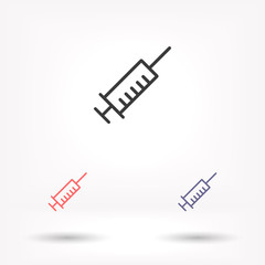 Obraz premium Syringe vector icon , lorem ipsum Flat design