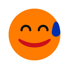 clumsy expression icon with flat style. Suitable for website design, logo, app and ui.