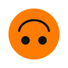 fake smile expression icon with flat style. Suitable for website design, logo, app and ui.