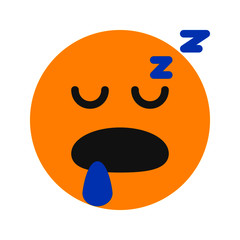 sleep expression icon with flat style. Suitable for website design, logo, app and ui.