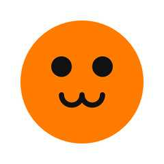 cute expression icon with flat style. Suitable for website design, logo, app and ui.