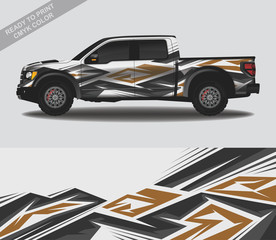 Car wrap decal design vector, custom livery race rally car vehicle sticker and tinting. © 21graphic