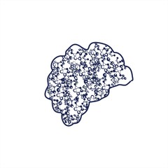 brain network cyberspace logo and icon