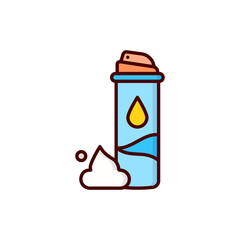 Shave Cream Vector Filled Outline Icon  style illustration.
