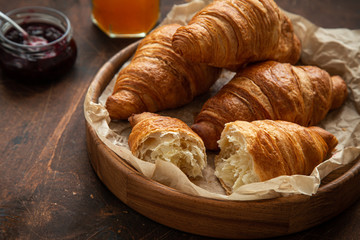 Freshly baked croissants