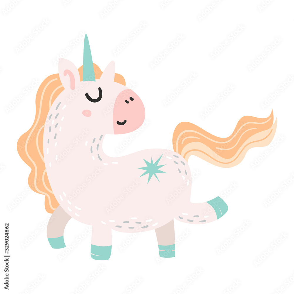 Canvas Prints vector cute unicorn