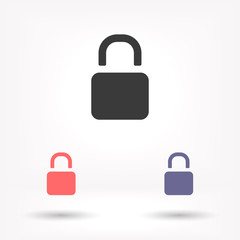 Lock - vector icon , lorem ipsum Flat design