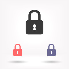 Lock - vector icon , lorem ipsum Flat design
