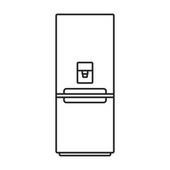 Kitchen refrigerator vector icon.Outline vector icon isolated on white background kitchen refrigerator.