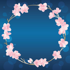 おしゃれな桜フレーム03 イラスト素材 背景素材 Wall Mural Rocosawada おしゃれな桜フレーム03 イラスト素材 背景素材 Wall Mural Rocosawada
