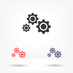 Man and cog vector icon , lorem ipsum Flat design