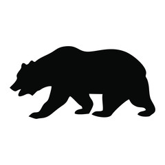 California Bear Icon Black Silhouette Vector